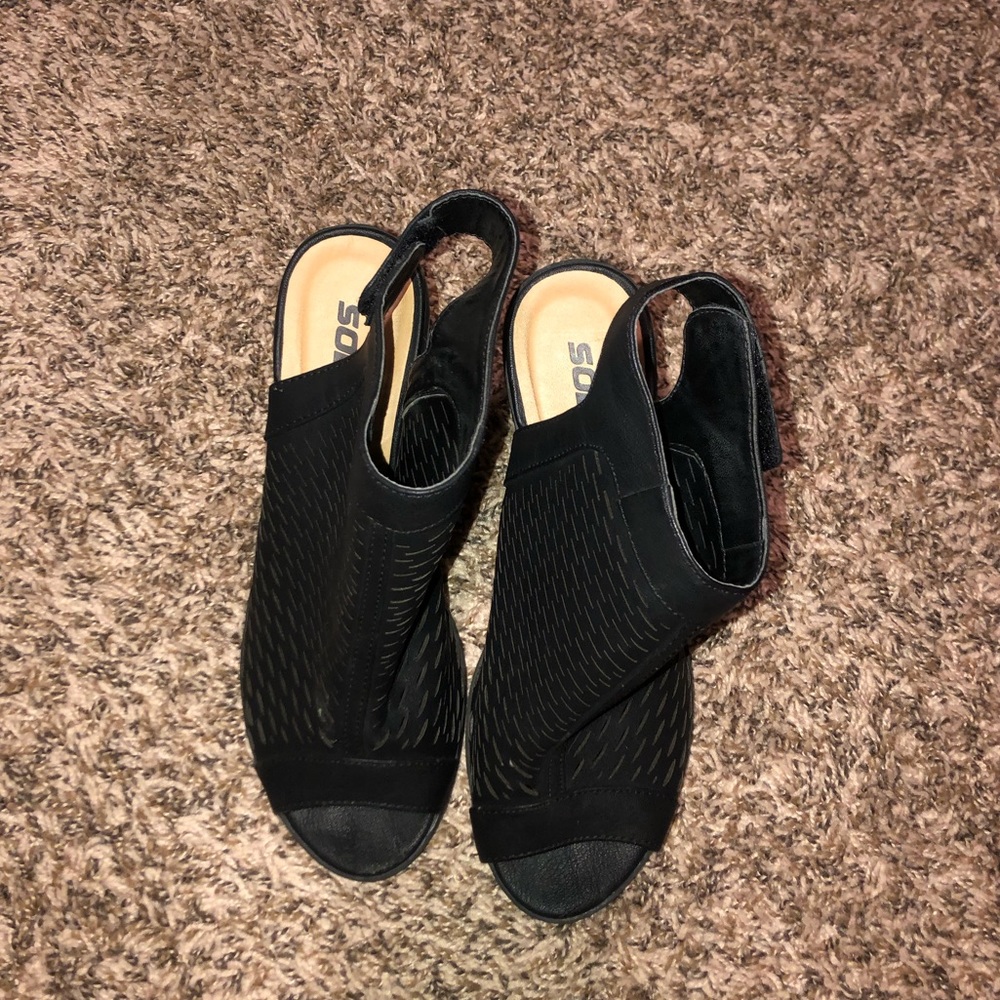 Black Open Toe Heel sz 8.5